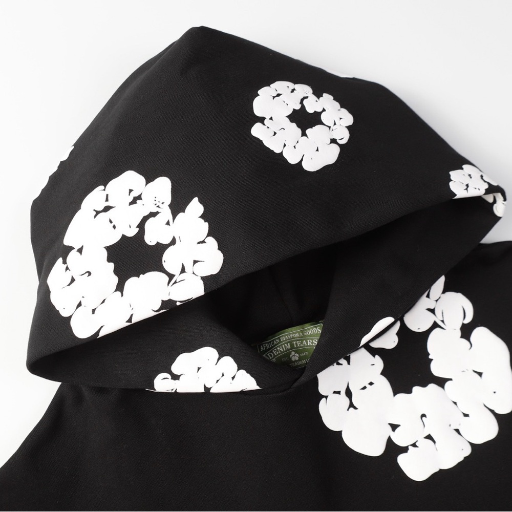 Black Hoodie with White Print